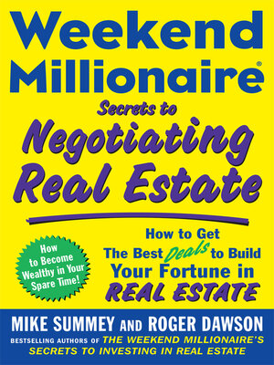 cover image of Weekend Millionaire Secrets to Negotiating Real Estate